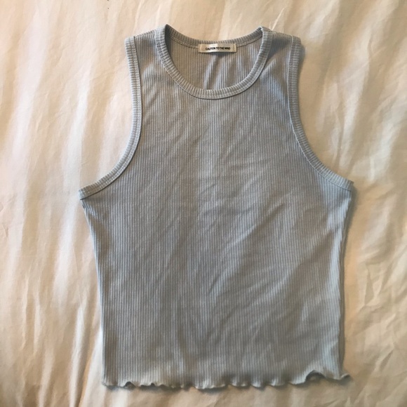 ✨2/$15, 3/$20✨NWOT baby blue ribbed tank top - Picture 1 of 3